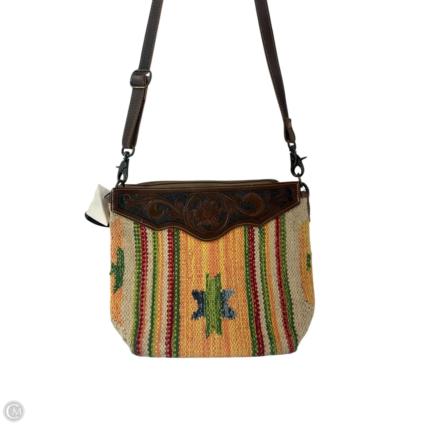 Crossbody Leather By Myra, Size: Medium