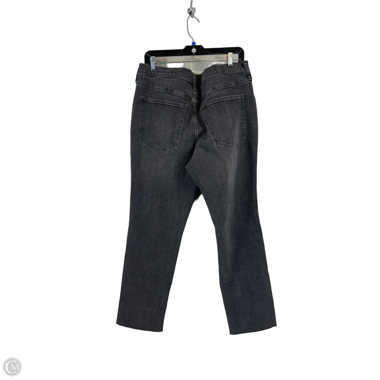 Jeans Straight By Madewell In Black Denim, Size: 12
