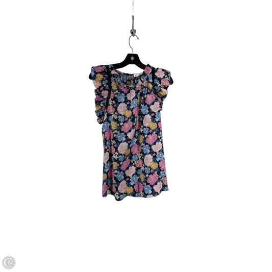 Top Sleeveless By Blu Pepper In Floral Print, Size: L