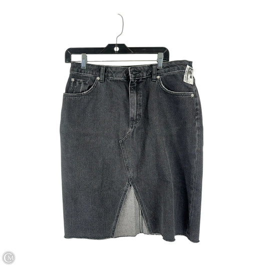 Skirt Mini & Short By H&m In Black Denim, Size: 14