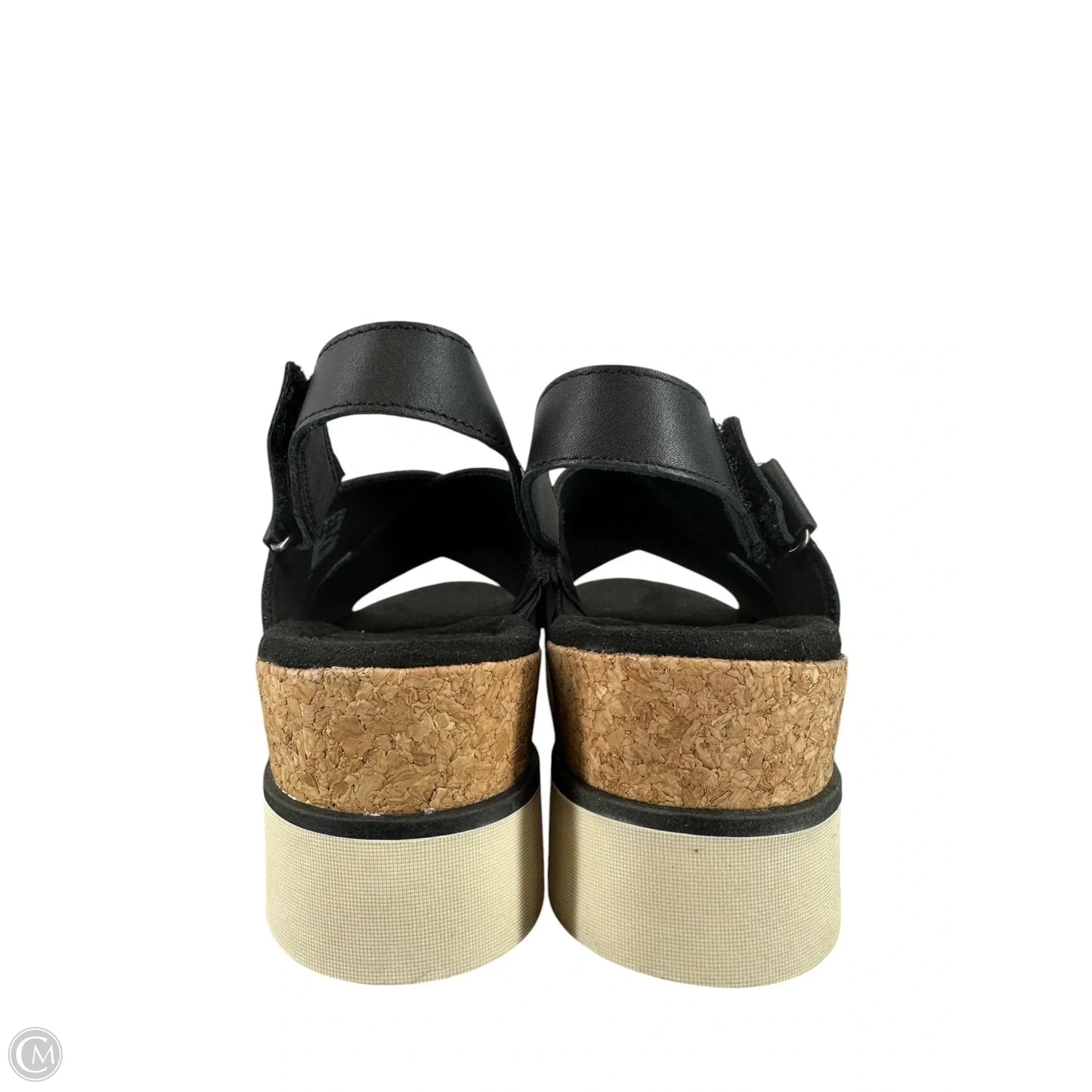 Sandals Heels Wedge By Clarks In Black, Size: 10