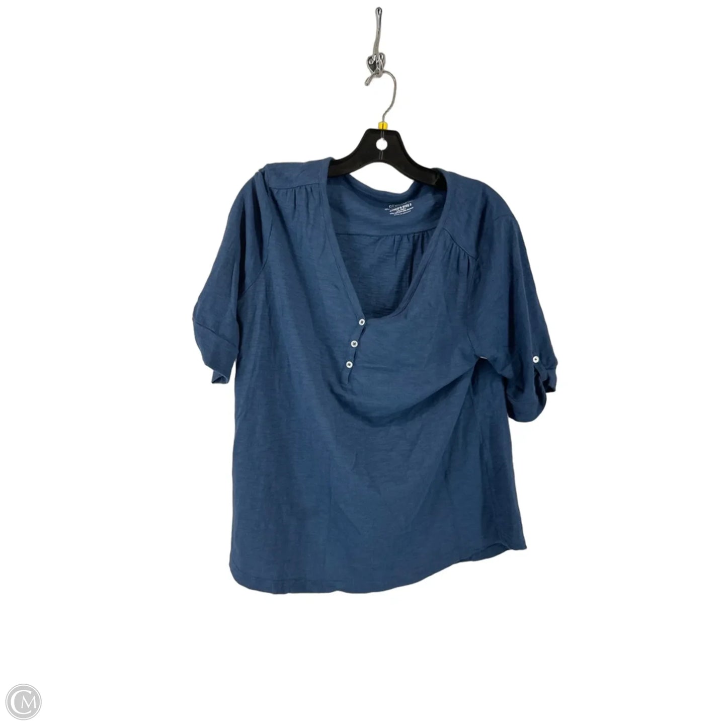 Top Short Sleeve By Chicos In Blue, Size: 2