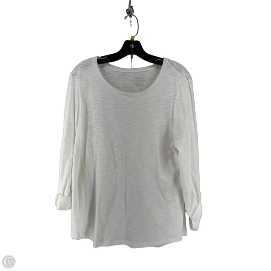 Top Long Sleeve By Chicos In White, Size: 2