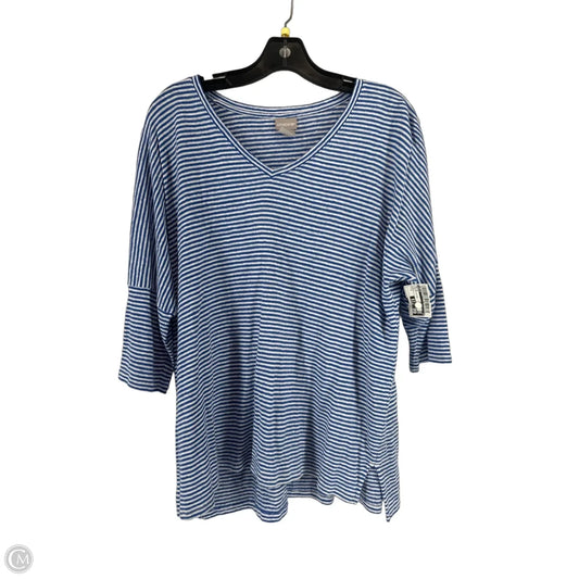 Top Short Sleeve By Chicos In Striped Pattern, Size: 2