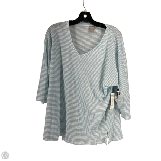 Top 3/4 Sleeve By Chicos In Striped Pattern, Size: 2