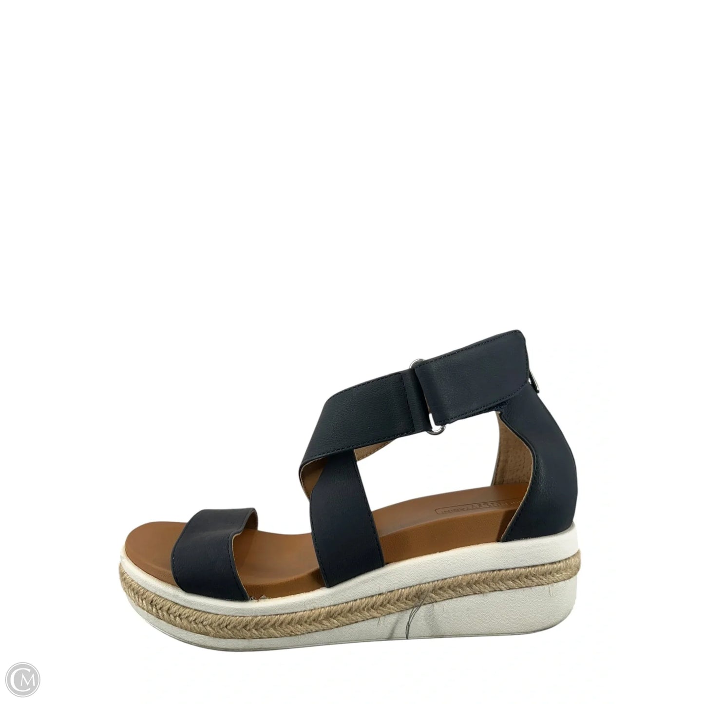 Shoes Heels Wedge By Adrienne Vittadini In Navy, Size: 9.5