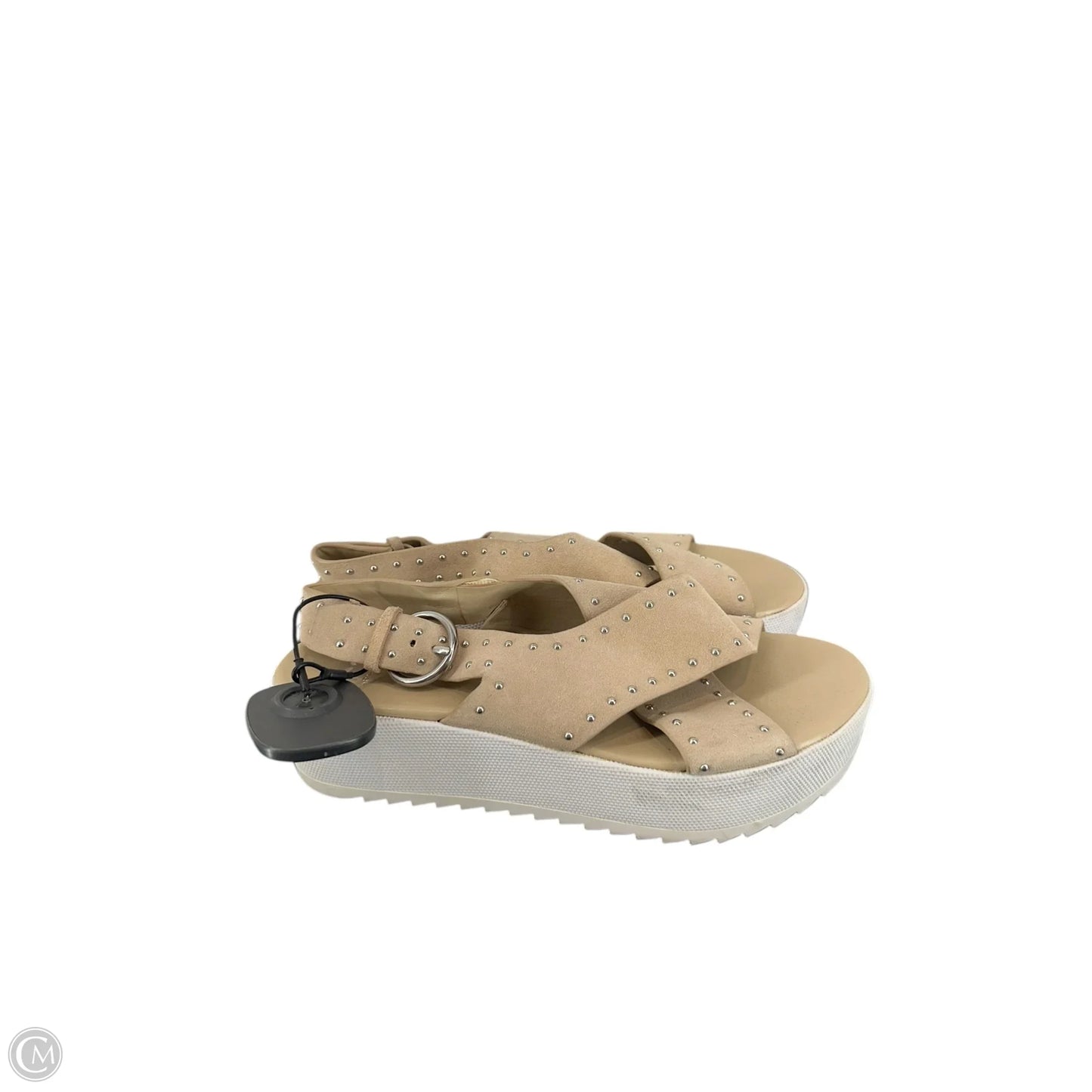 Sandals Heels Platform By Marc Fisher In Taupe, Size: 6