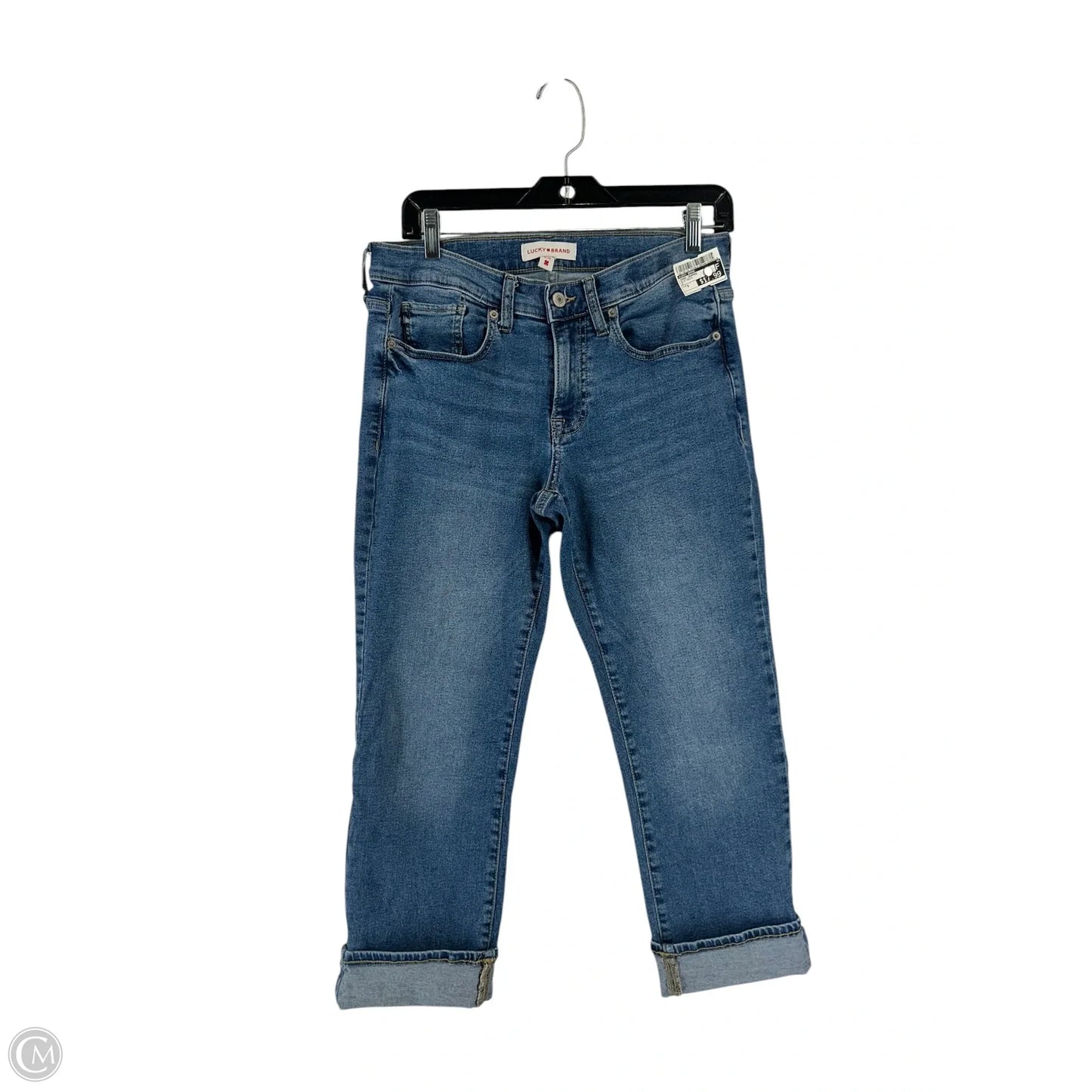 Jeans Cropped By Lucky Brand In Blue Denim, Size: 8