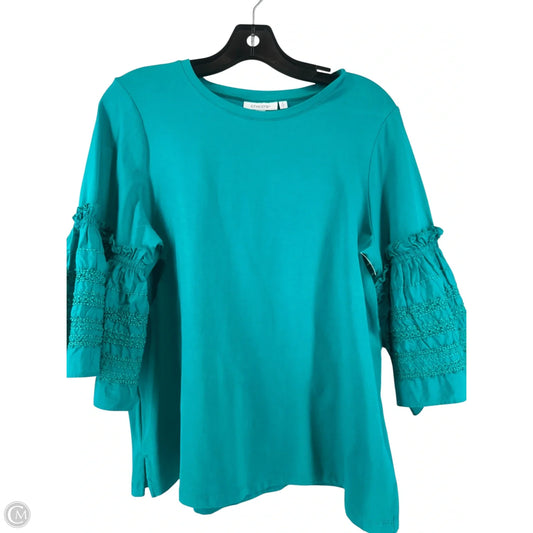Top Short Sleeve By Chicos In Green, Size: Xs