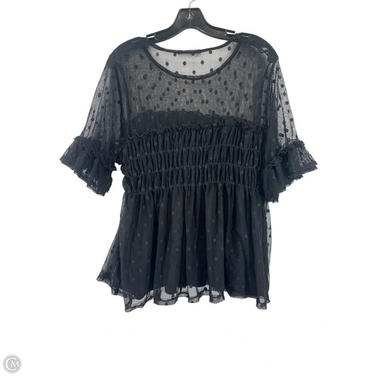 Top Short Sleeve By Clothes Mentor In Black, Size: 3x