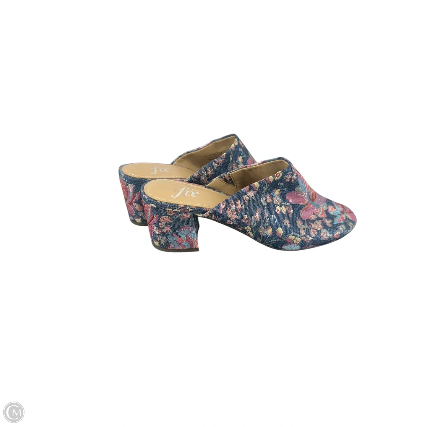 Sandals Heels Block By Clothes Mentor In Floral Print, Size: 8.5