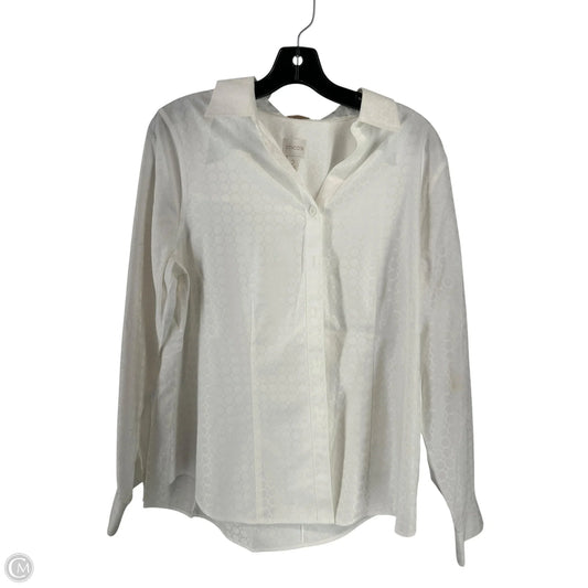 Top Long Sleeve By Chicos In White, Size: 2