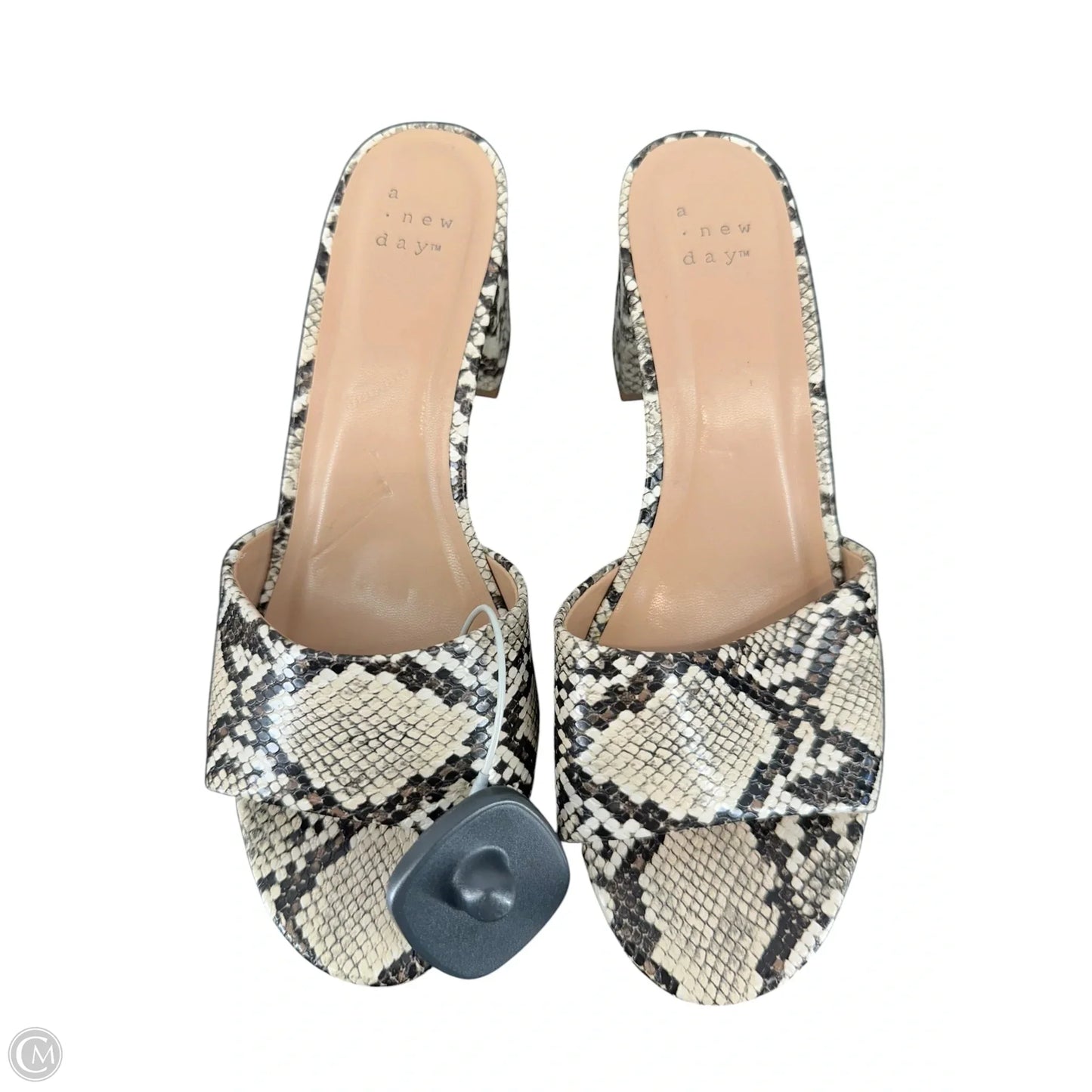 Sandals Heels Block By A New Day In Snakeskin Print, Size: 8