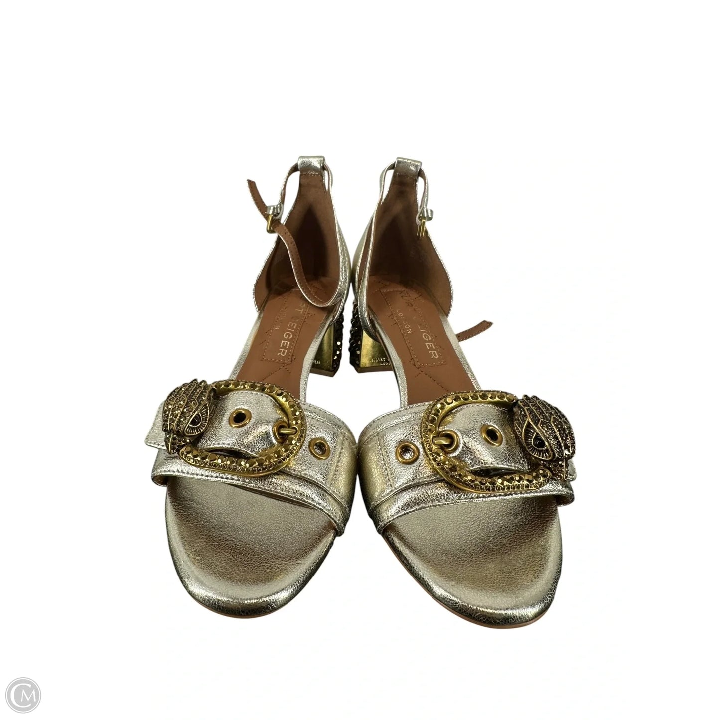 Sandals Designer By Kurt Geiger In Silver, Size: 9