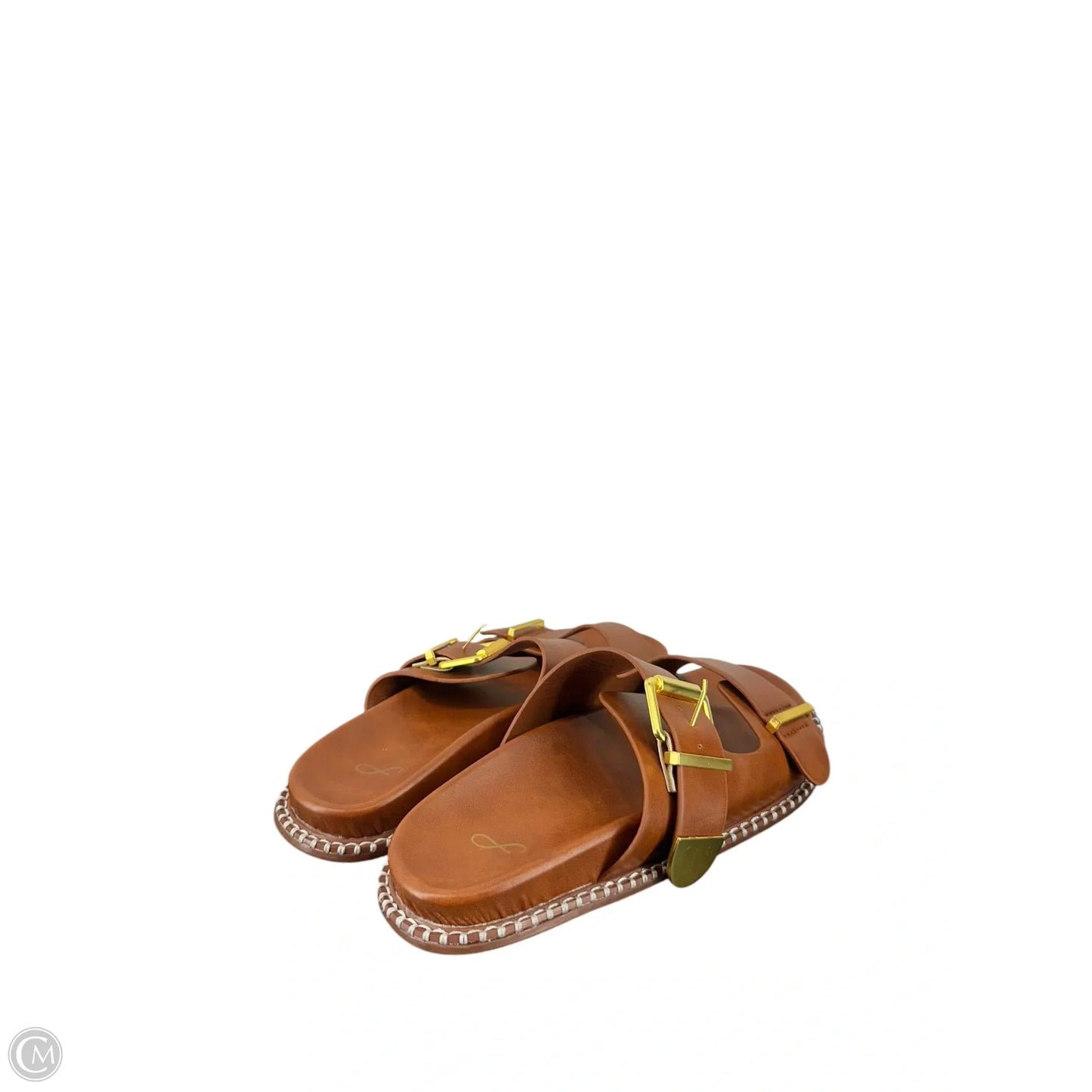 Sandals Flats By Clothes Mentor In Brown, Size: 9