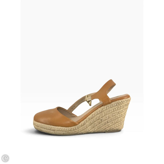 Shoes Heels Wedge By Qupid In Tan, Size: 10