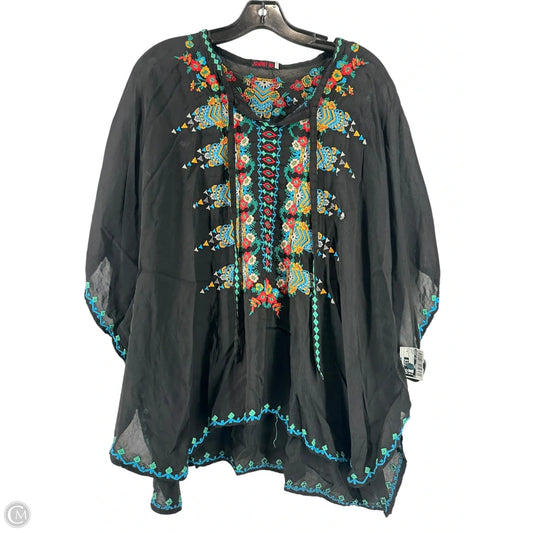 Top Short Sleeve By Johnny Was In Black, Size: M