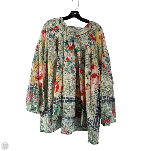 Top Long Sleeve By Johnny Was In Multi-colored, Size: Xs