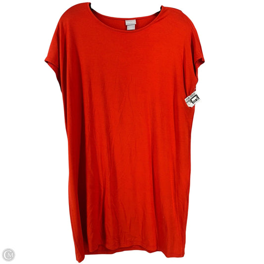 Tunic Short Sleeve By Chicos In Red, Size: M