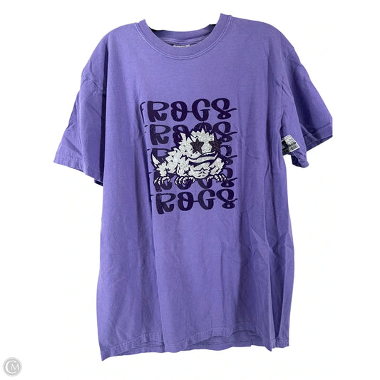 Top Short Sleeve Basic By Comfort Colors In Purple, Size: L
