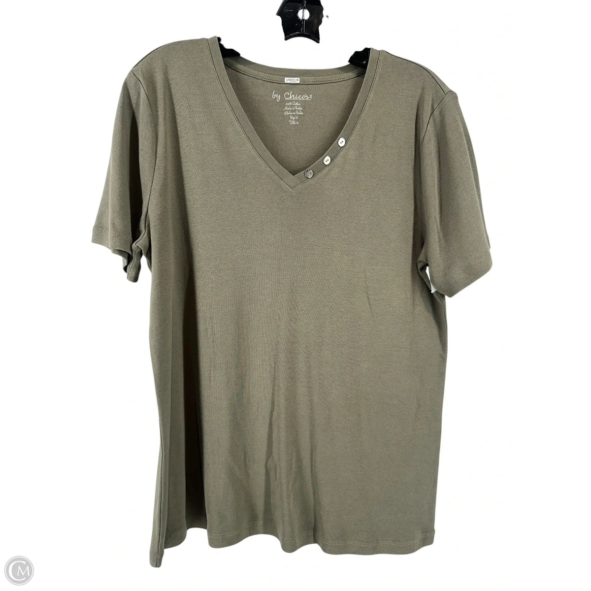 Top Short Sleeve By Chicos In Green, Size: 2