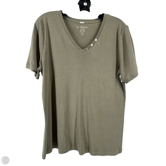 Top Short Sleeve By Chicos In Green, Size: 2