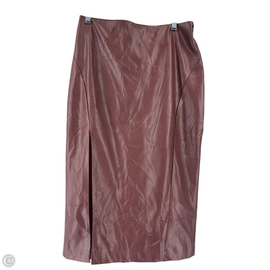 Skirt Midi By Lulus In Maroon, Size: M