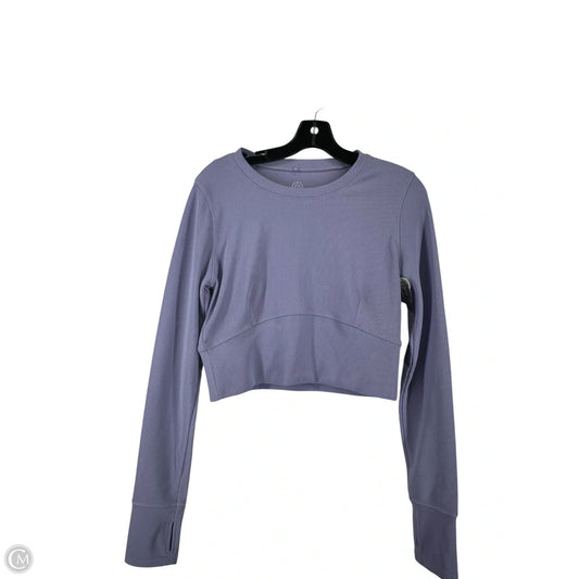 Athletic Top Long Sleeve Collar By Move Theology In Purple, Size: L