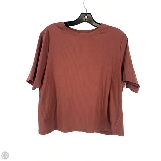 Athletic Top Short Sleeve By Avia In Mauve, Size: Xl