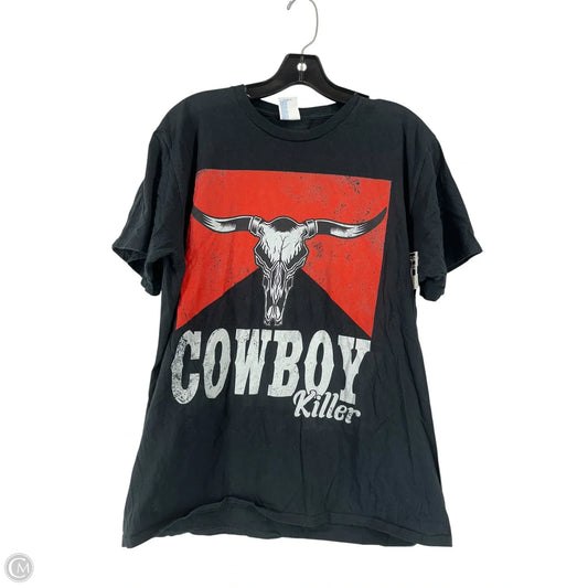 Top Short Sleeve Basic By Port & Company In Black, Size: L