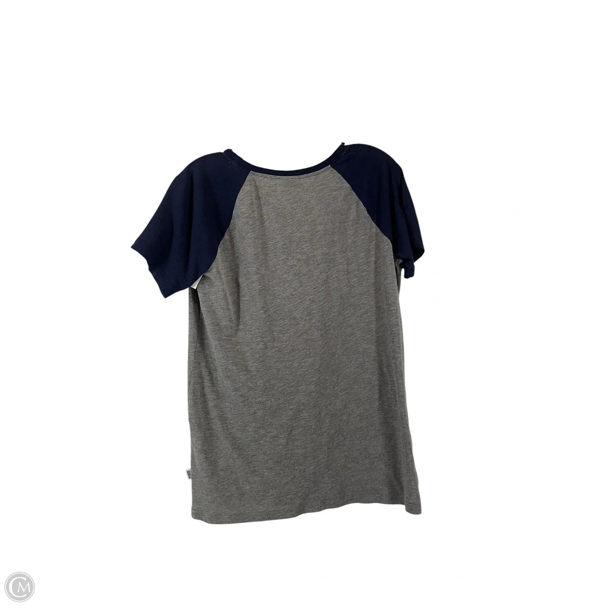 Top Short Sleeve Basic By Pink In Blue & Grey, Size: M
