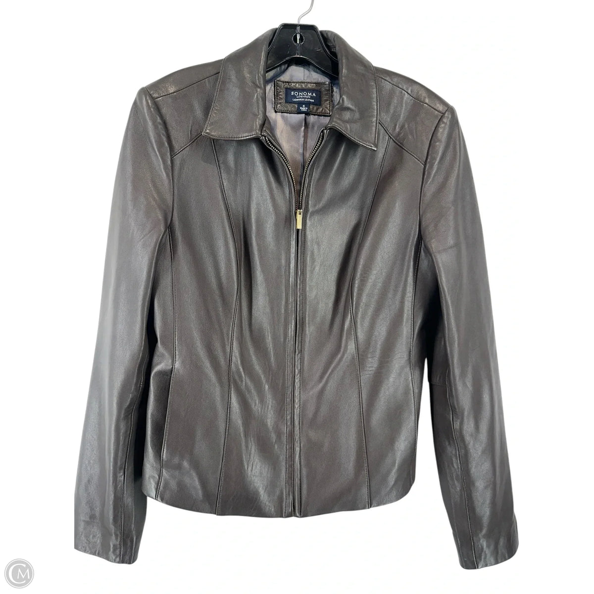 Jacket Leather By Sonoma In Brown, Size: S
