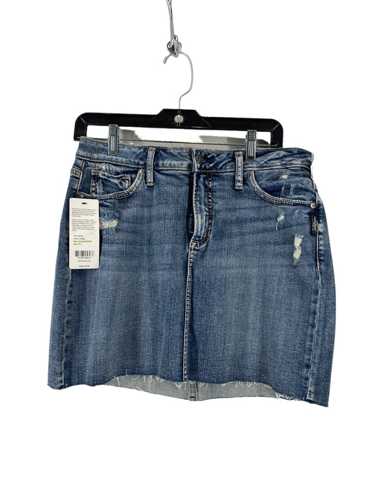 Blue Denim Skirt Mini & Short Silver, Size 8