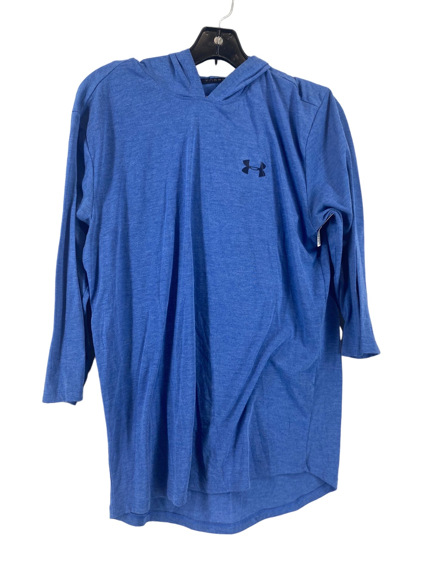 Blue Athletic Top Long Sleeve Hoodie Adidas, Size M
