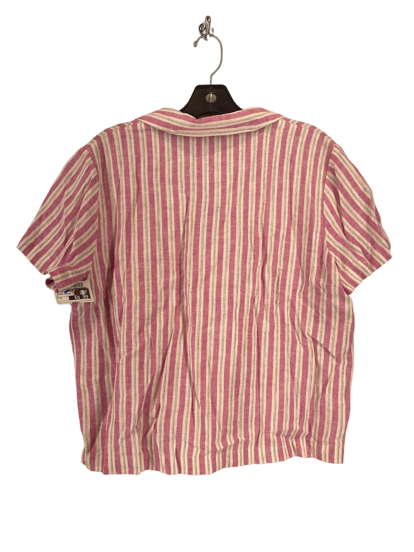Striped Pattern Top Short Sleeve Universal Thread, Size S