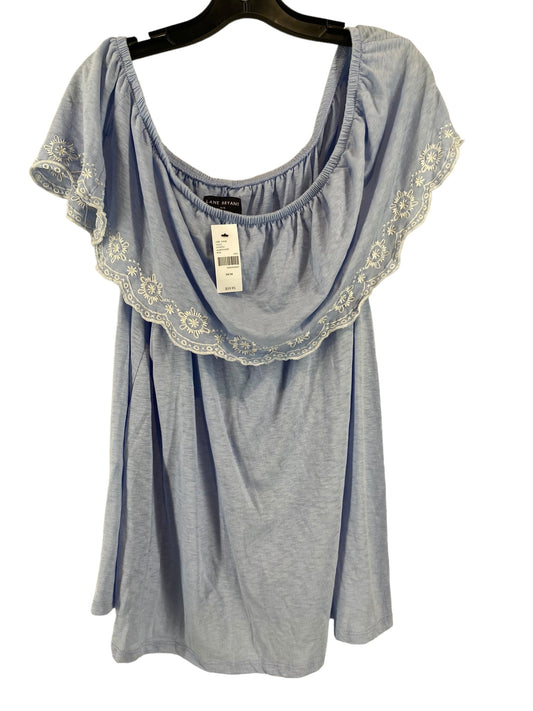 Blue Top Short Sleeve Lane Bryant