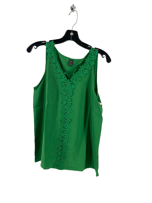 Green Blouse Sleeveless Shein, Size M