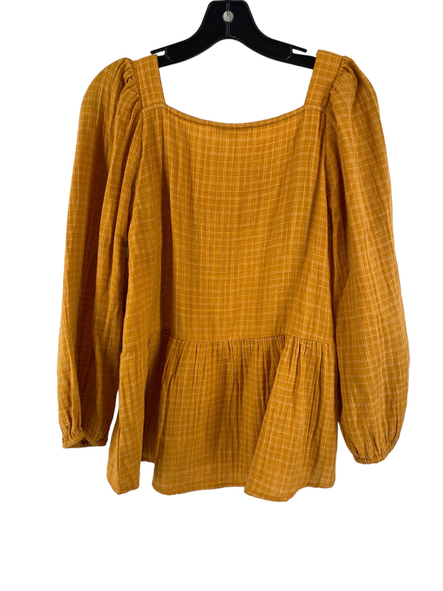 Yellow Top Long Sleeve Madewell, Size M