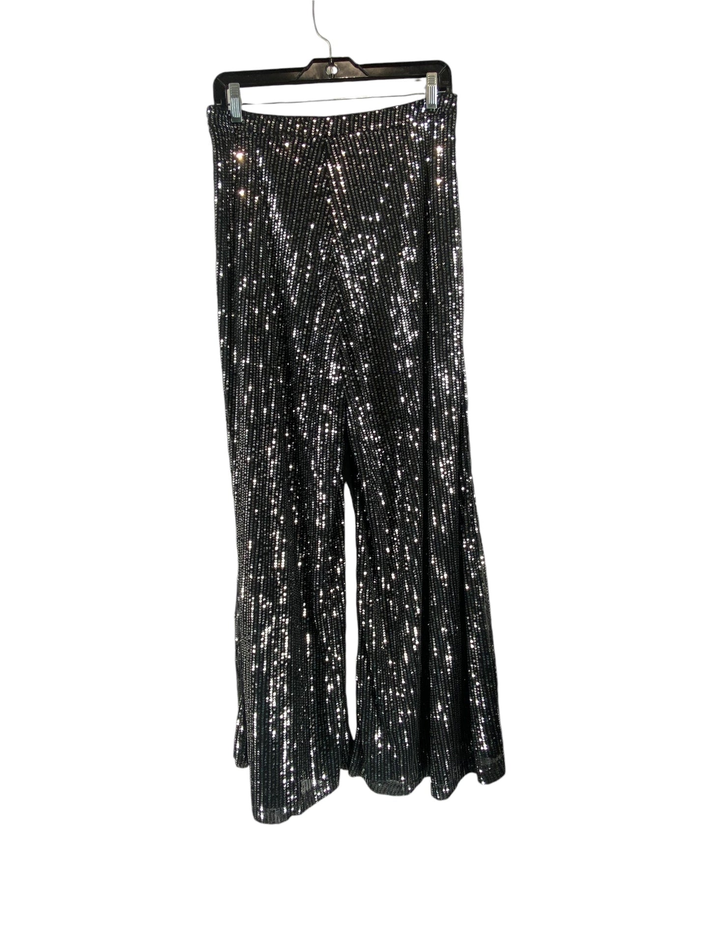 Pants Wide Leg By Shein In Silver, Size: L