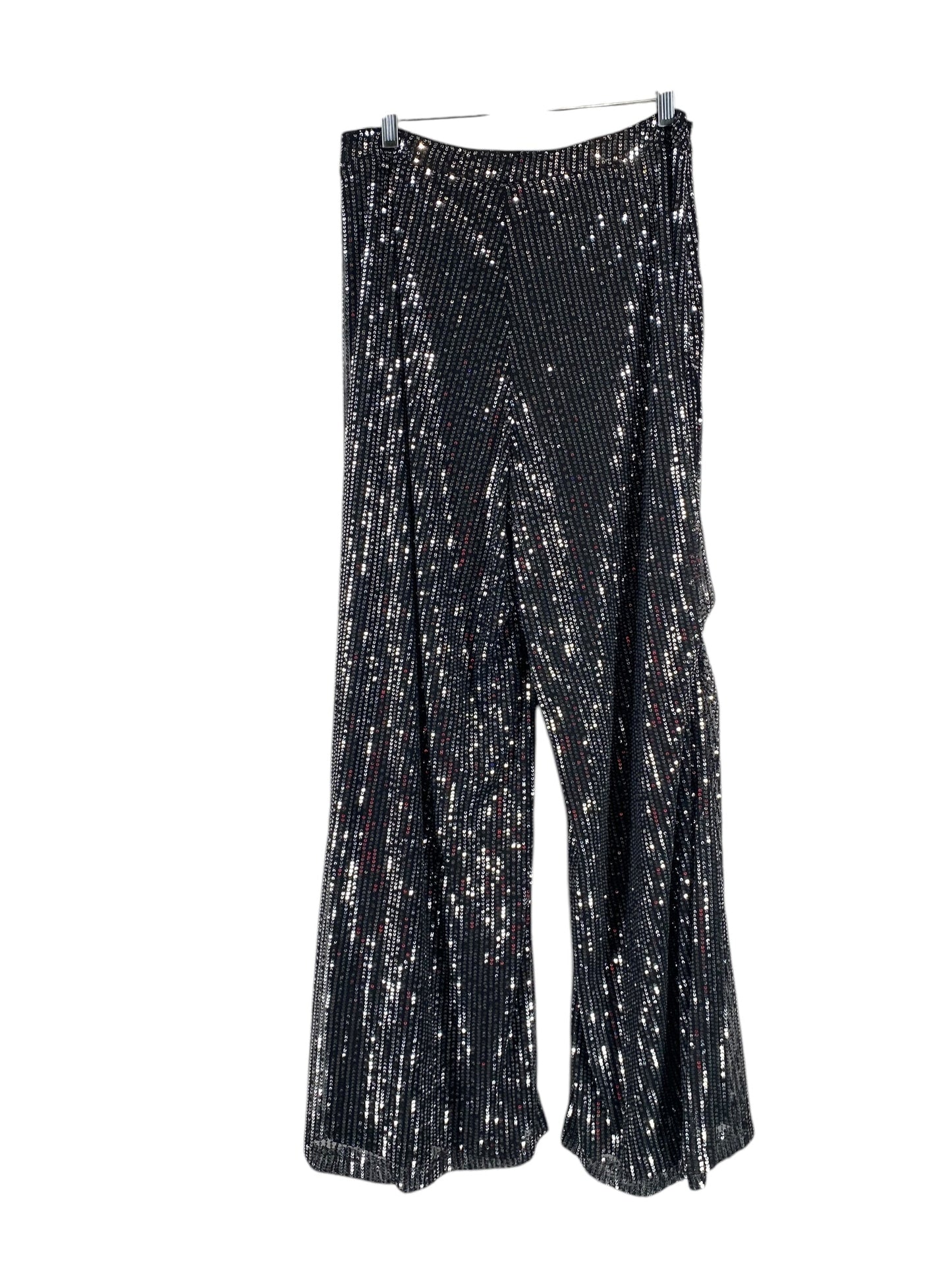 Pants Wide Leg By Shein In Silver, Size: L