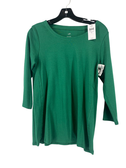 Top 3/4 Sleeve Basic By J. Jill In Green, Size: S