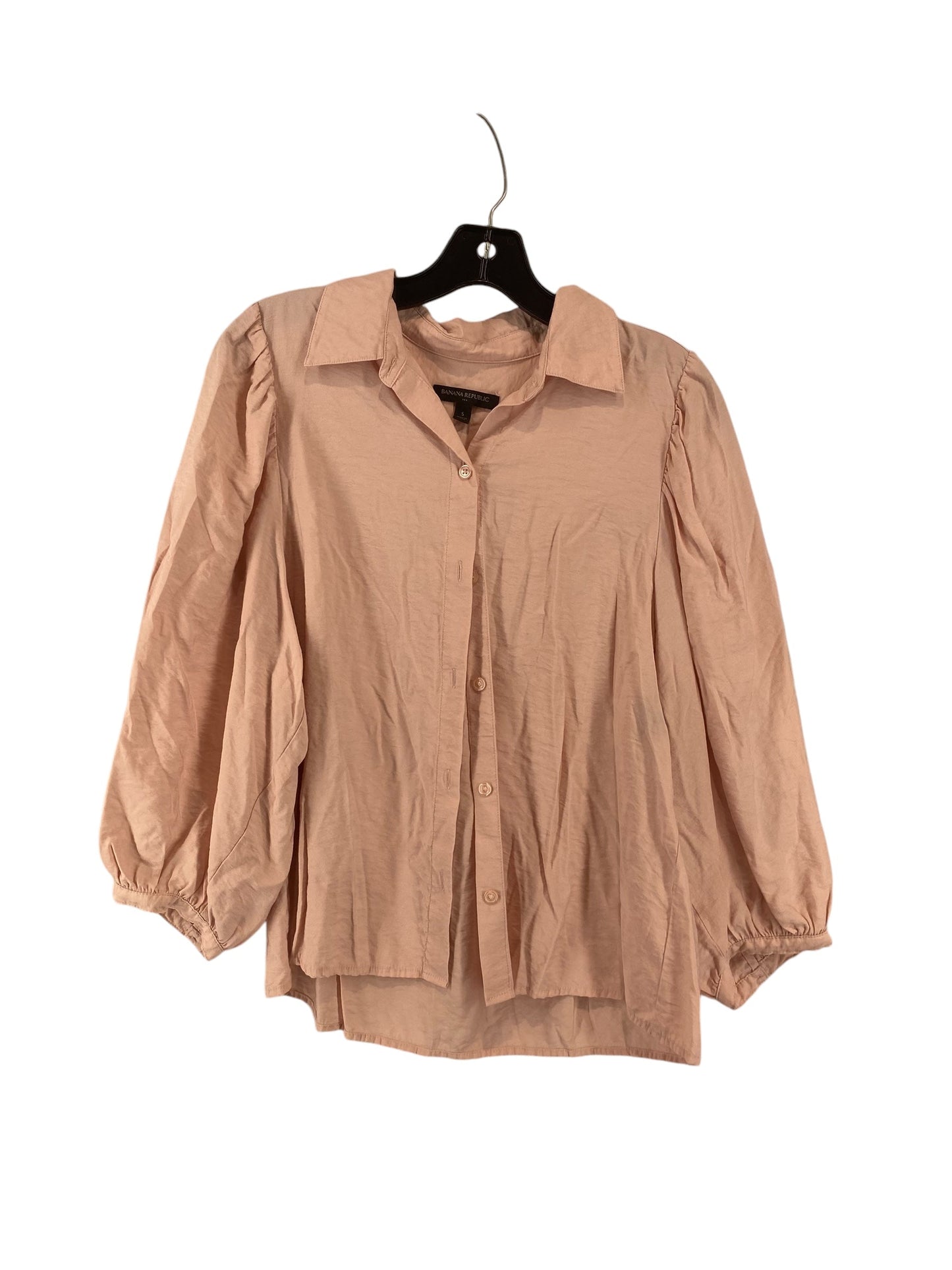 Blouse 3/4 Sleeve By Banana Republic In Pink, Size: S