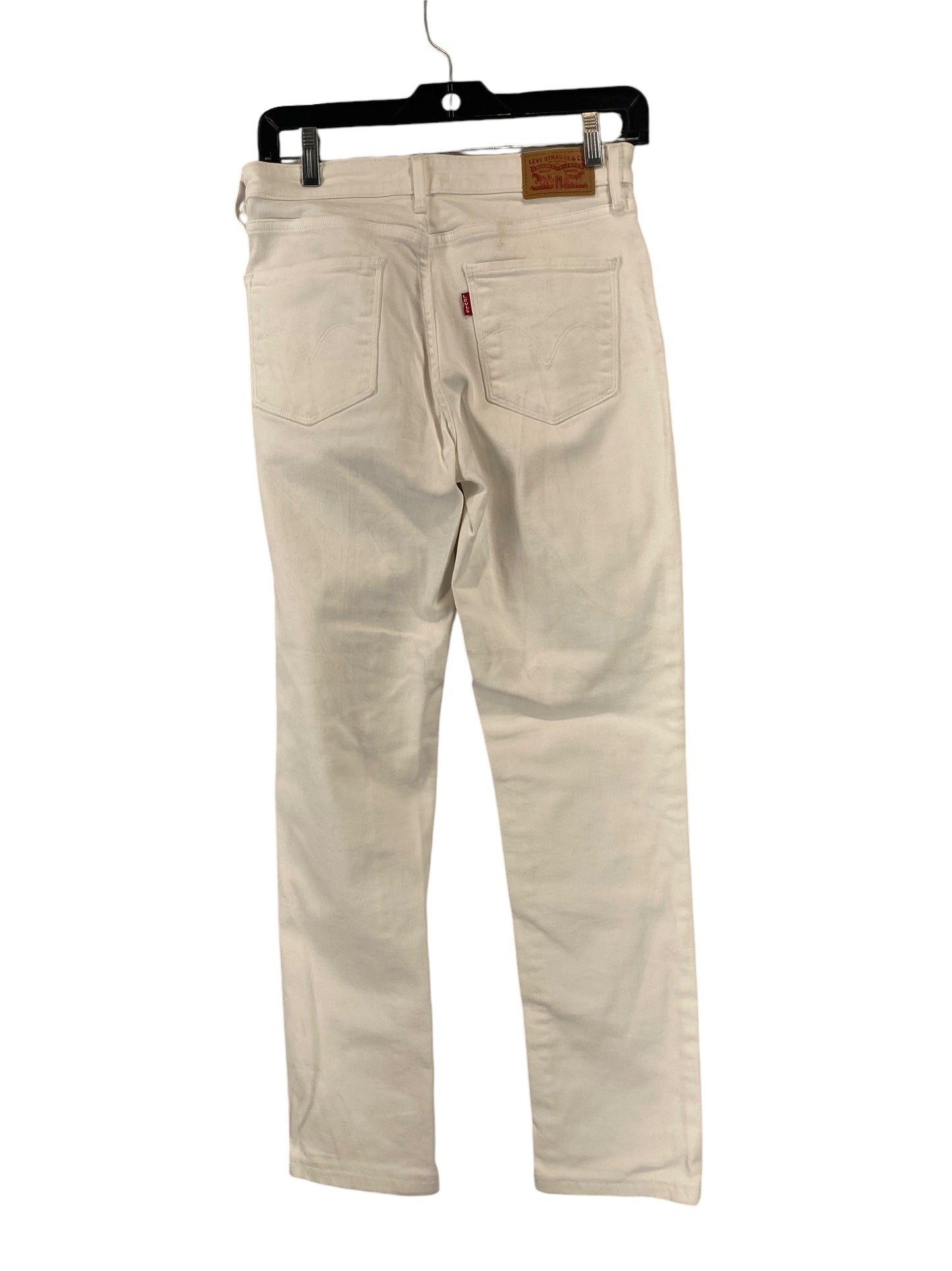 Jeans Skinny By Levis In White Denim, Size: 27