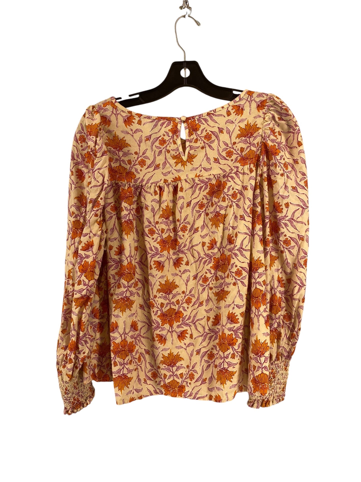 Top Long Sleeve By Universal Thread In Floral Print, Size: M