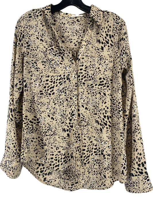 Blouse Long Sleeve By Maurices In Animal Print, Size: Xs