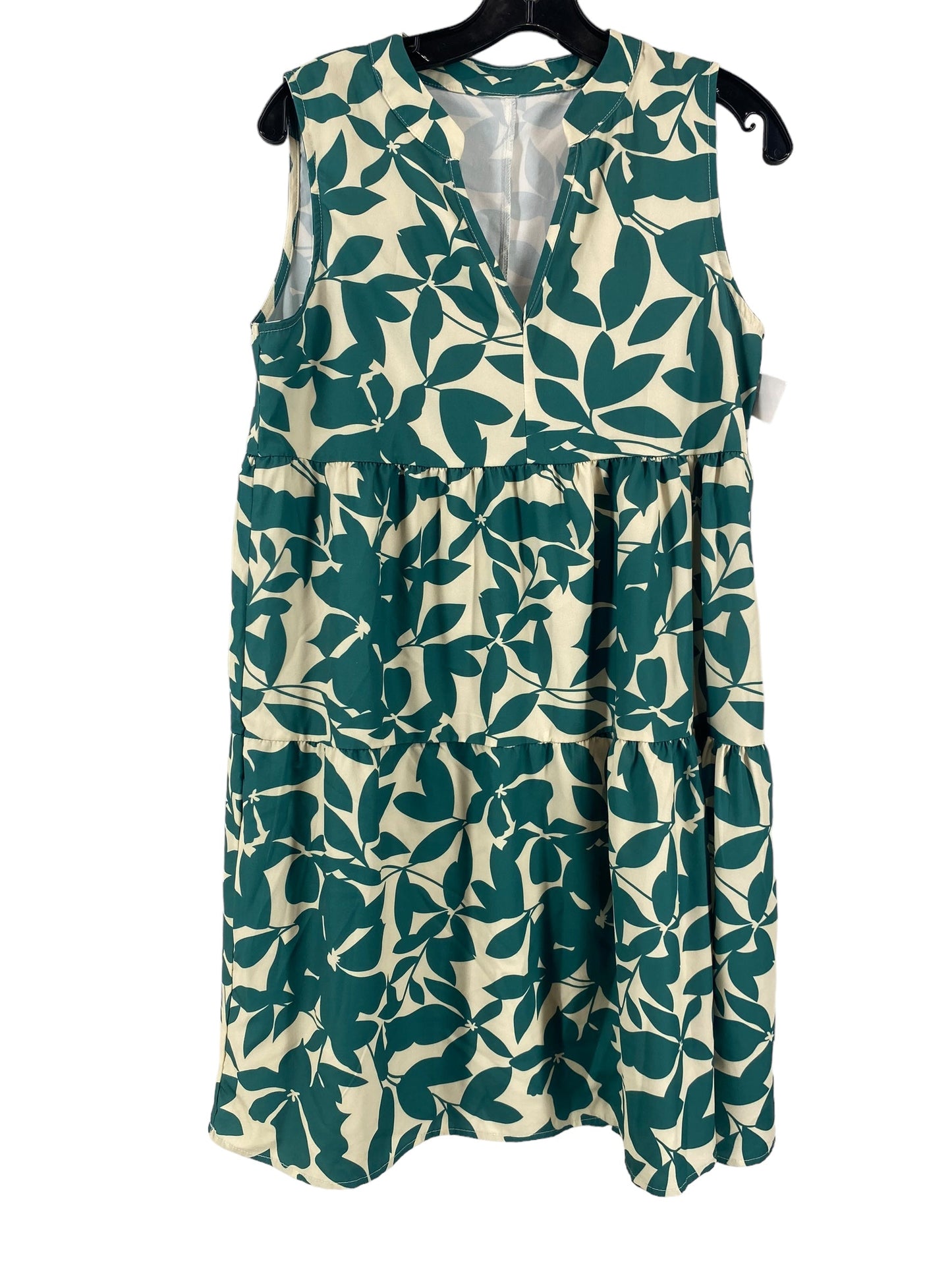 Tropical Print Dress Casual Short Shein, Size M