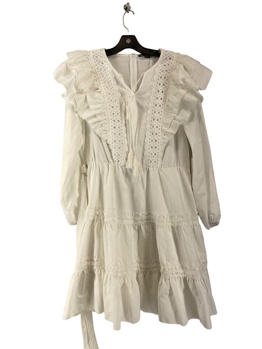 White Dress Party Midi Clothes Mentor, Size 1x