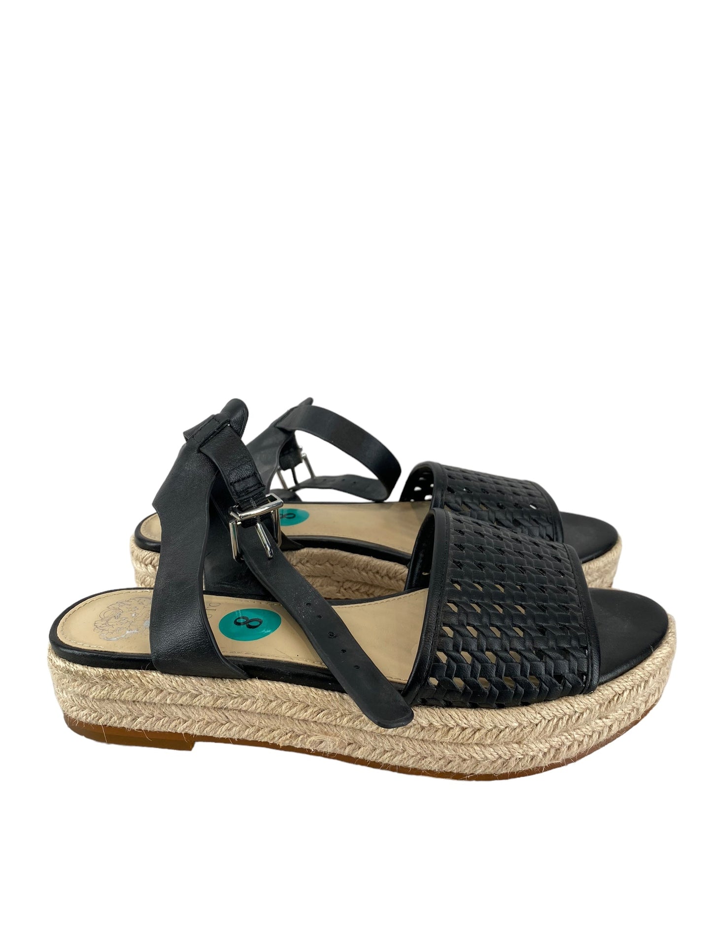 Black Sandals Heels Platform Vince Camuto, Size 8