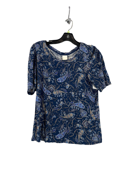 Paisley Print Top Short Sleeve H&m, Size S