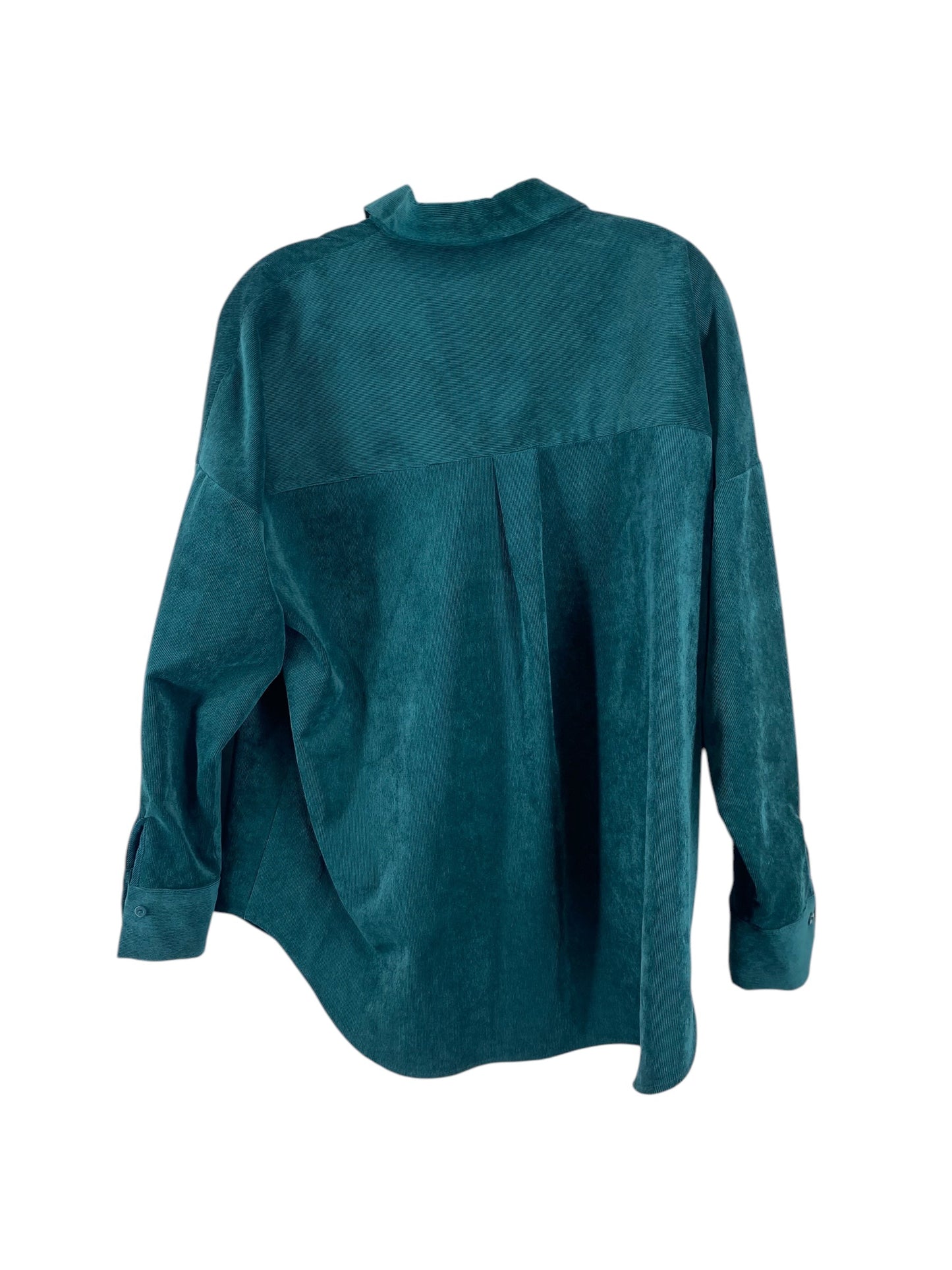 Blouse Long Sleeve By Zara In Green, Size: Xs